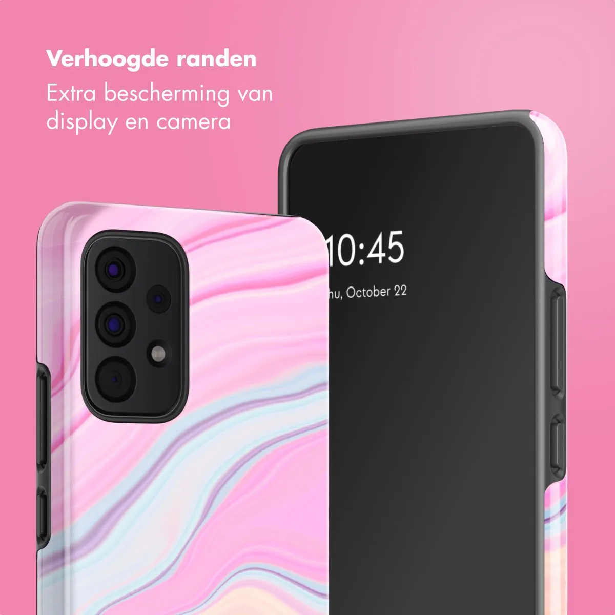 Selencia Hoesje Samsung Galaxy A53 Pastel Lipstick Marble