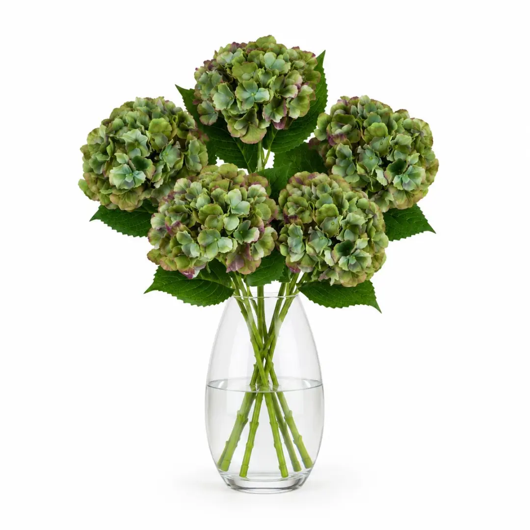 House Doctor HDHydrangea Hortensia kunstbloem kunstboeket – Groen - 5 stuks