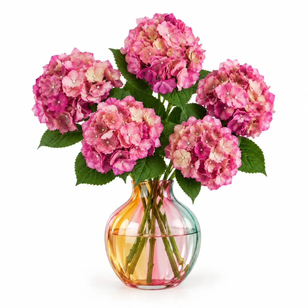 House Doctor HDHydrangea Hortensia kunstbloem kunstboeket – Rood - 5 stuks