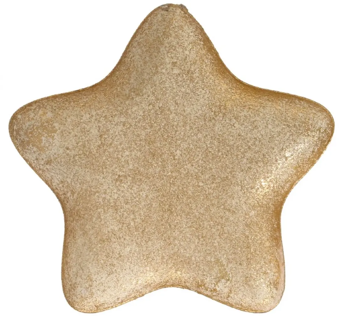 Kaemingk decoratiebord ster goud antiek klein 19 cm ijzer