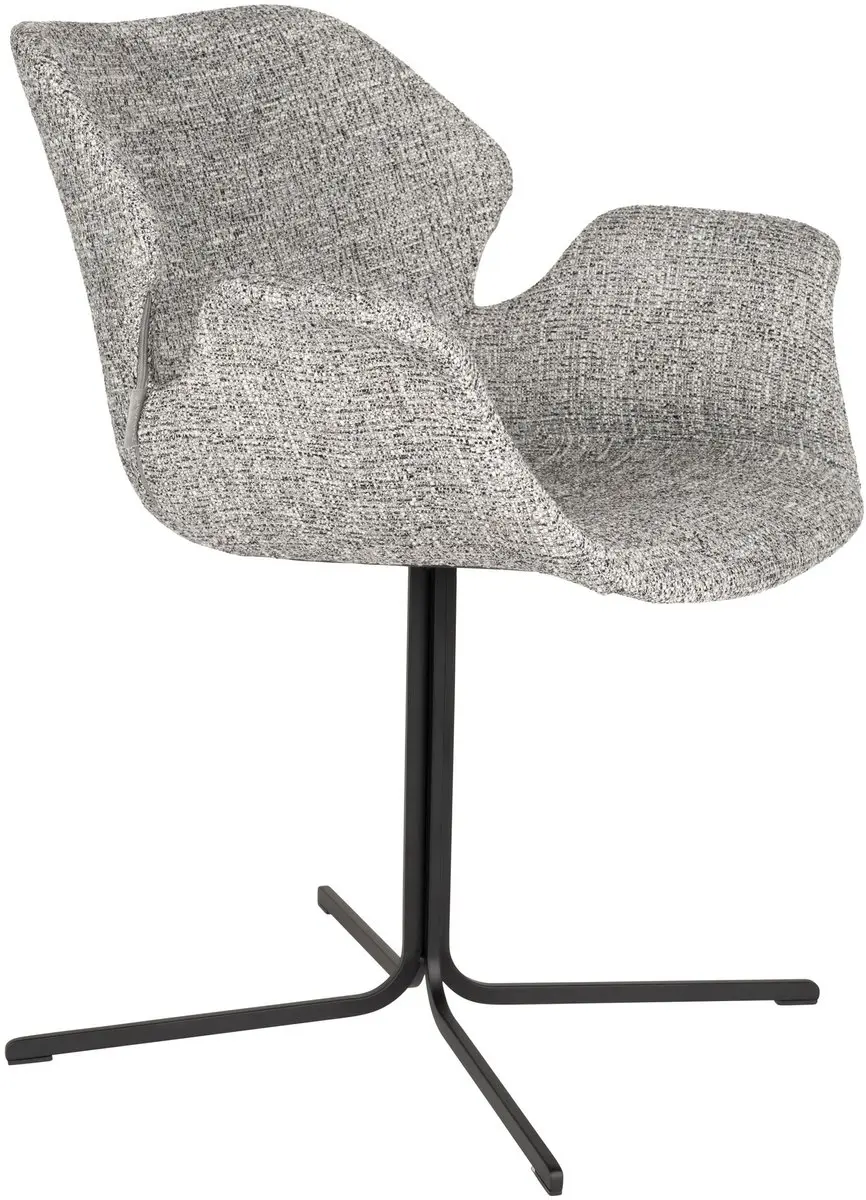 Zuiver Nikki Eetkamerstoelen Armleuning Grijs