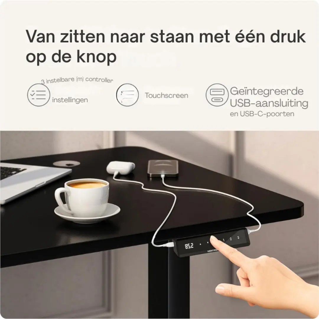 Desktronic HomePro Frame Elektrisch Bureauframe - Zwart - afbeelding 6 van 6