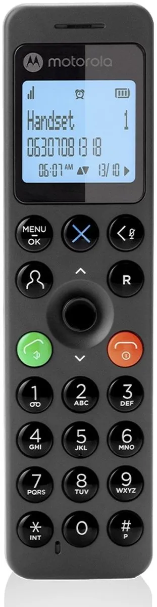 Motorola DOT201 Draadloze Telefoon - 1 Handset - Zwart