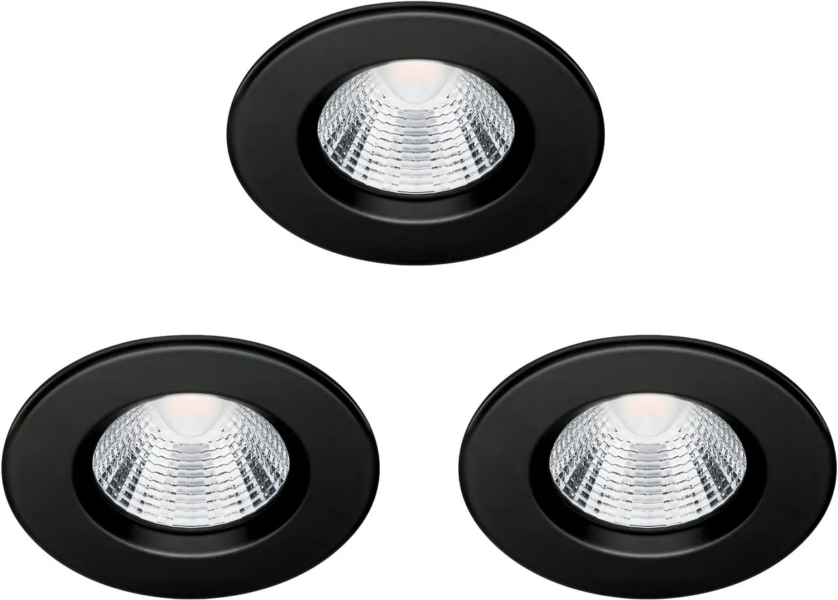 Philips Dive Inbouwspot 5W - 3 Stuks Zwart