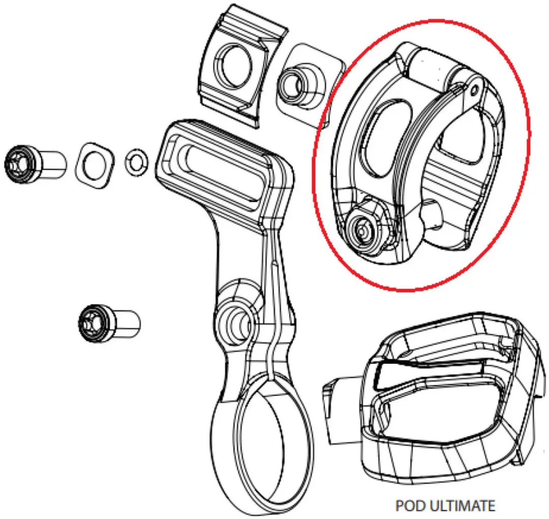 Sram Axs Pod Ultimate Mmx Klem Zilver