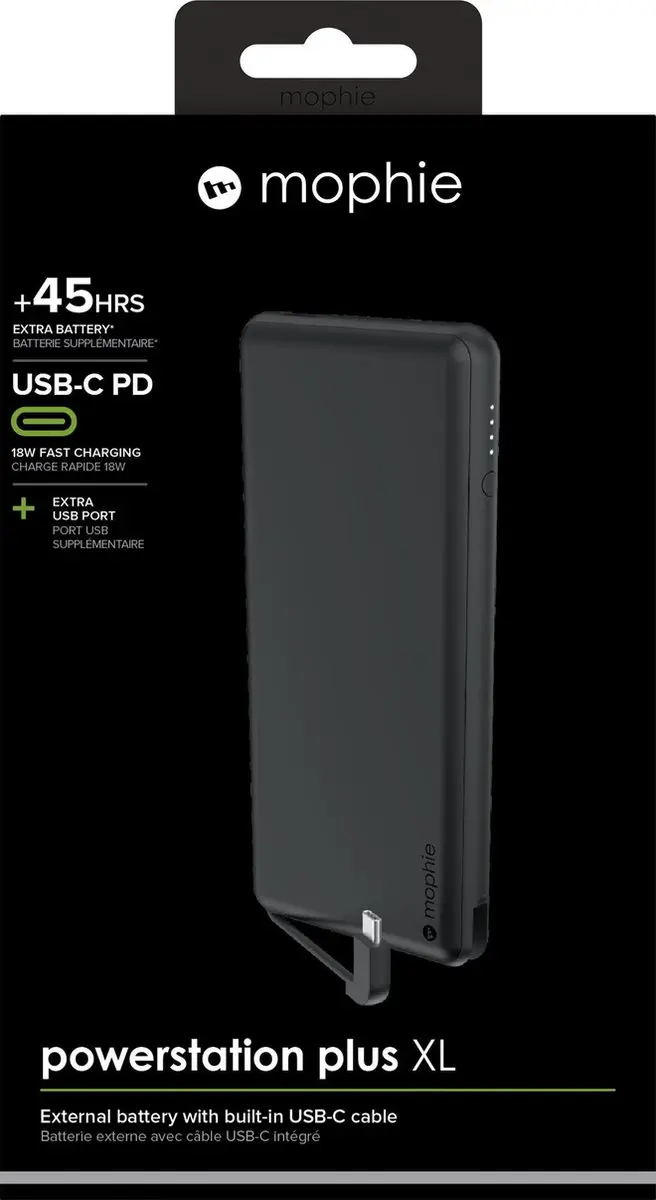 Mophie powerstation plus powerbank Lithium-Polymeer (LiPo) 12000 mAh