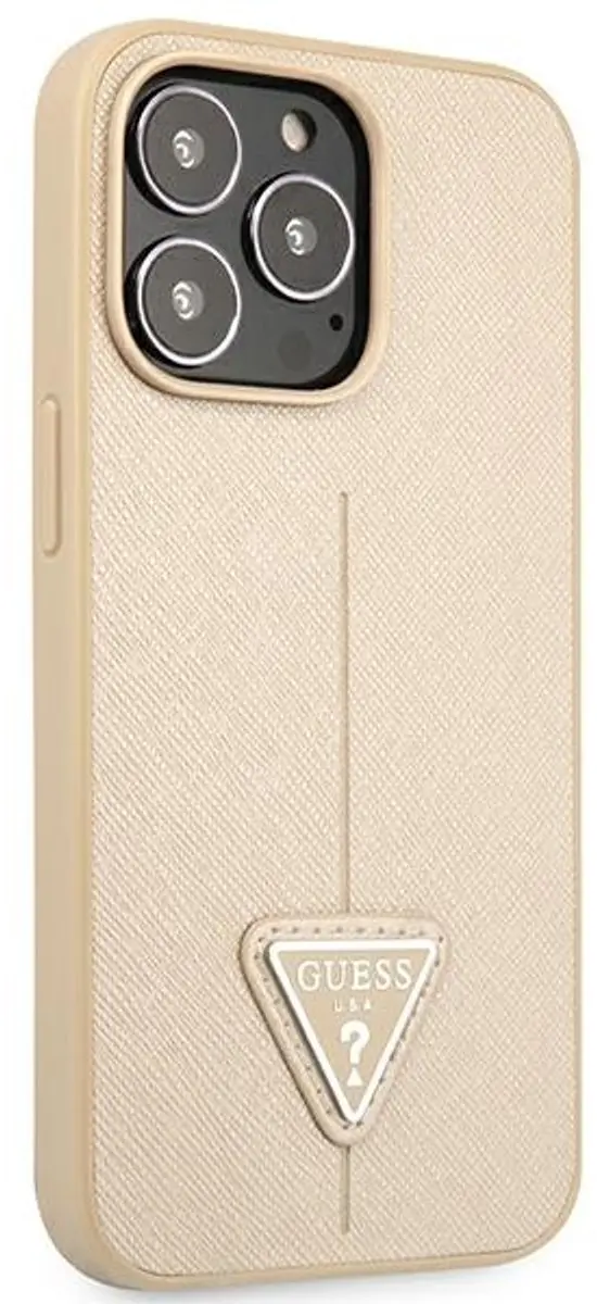 Guess Saffiano Hoesje iPhone 14 Pro Max - Beige - afbeelding 2 van 6