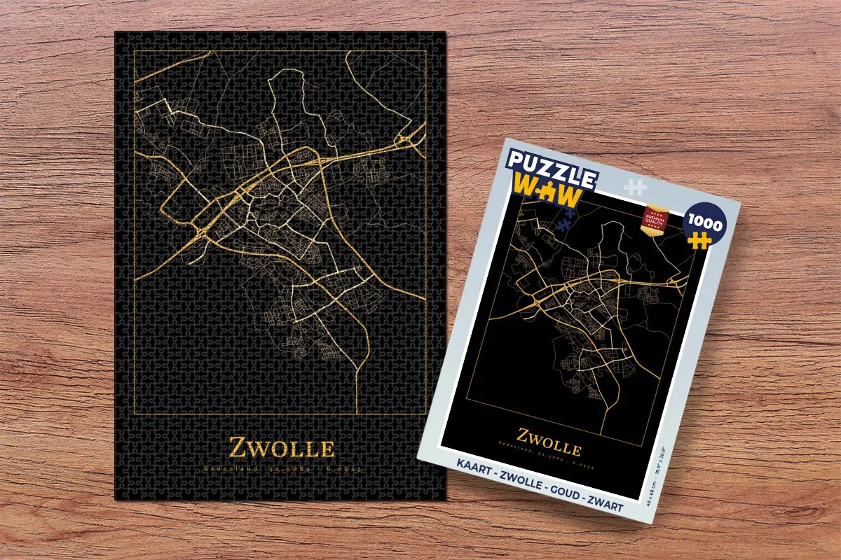PuzzleWow Zwolle Legpuzzel 1000 Stuks - Multicolor