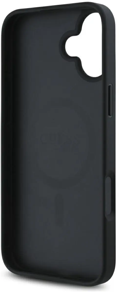 Guess Grained Serie iPhone 16 MagSafe Hoes - Zwart - afbeelding 6 van 6