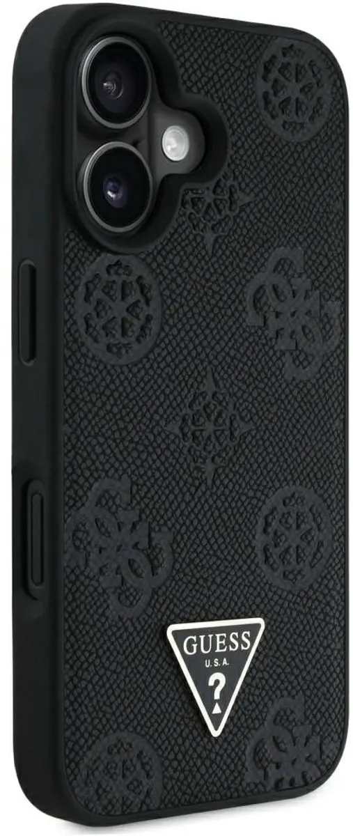 Guess Grained Serie iPhone 16 MagSafe Hoes - Zwart - afbeelding 2 van 6