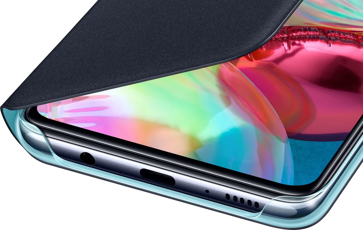 Samsung S View Wallet Hoesje A71 - Zwart - EF-EA715PBEGEU