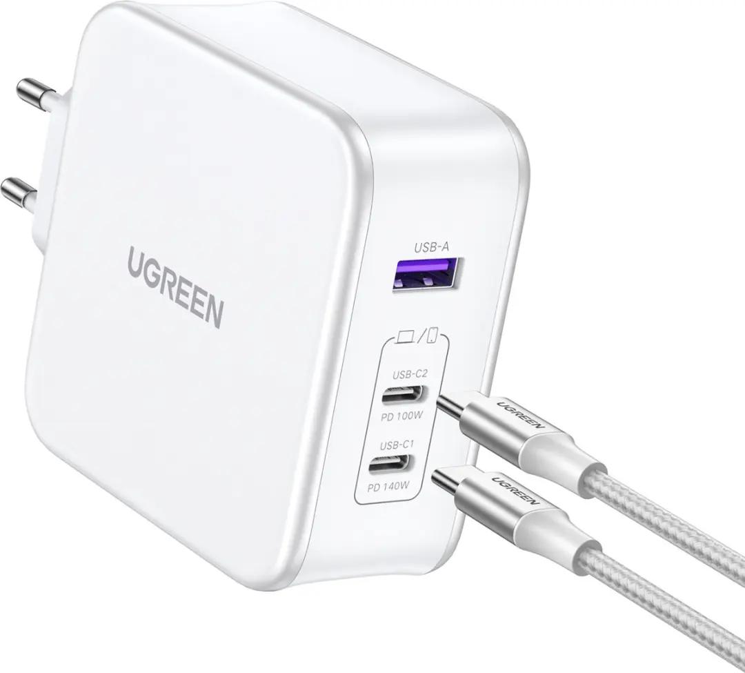 Ugreen Nexode CD289 140W USB-lader - Wit - afbeelding 4 van 6