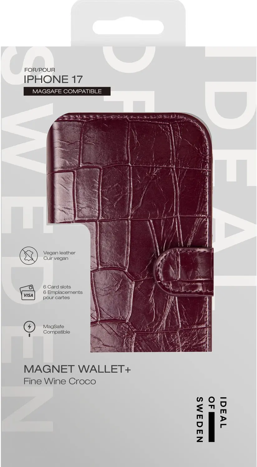 iDeal of Sweden Magnet Wallet+ Bookcase iPhone 17 - Fine Wine - afbeelding 6 van 6