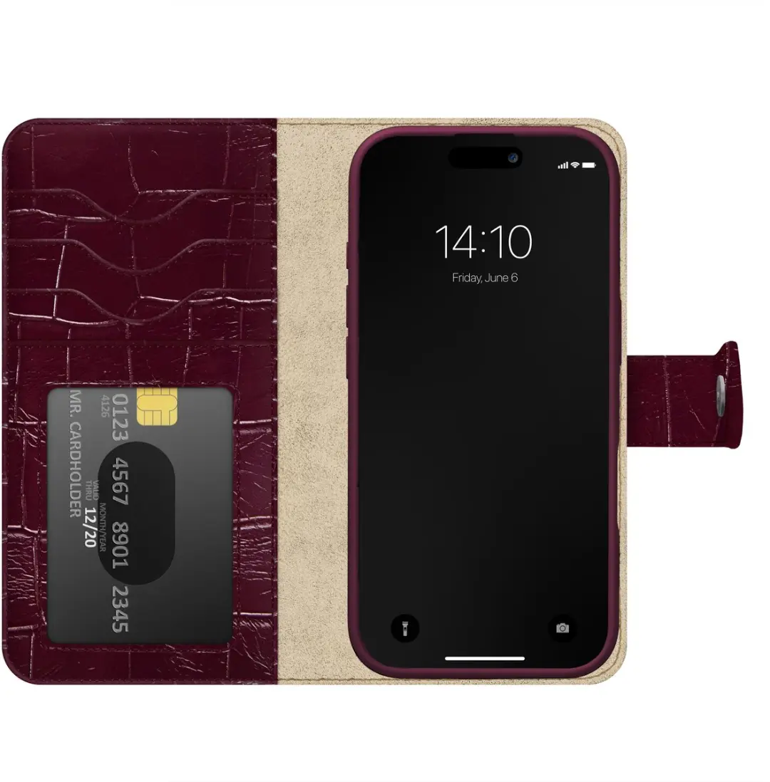 iDeal of Sweden Magnet Wallet+ Bookcase iPhone 17 - Fine Wine - afbeelding 4 van 6