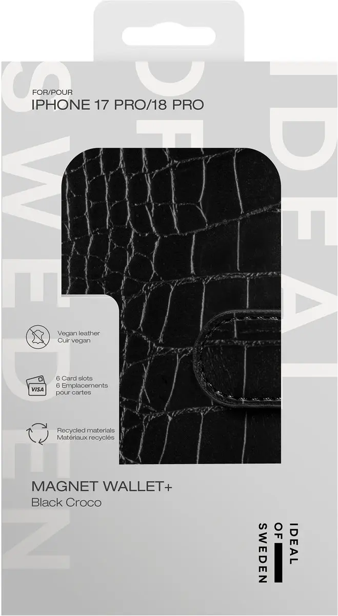 iDeal of Sweden Magnet Wallet+ Bookcase iPhone 18/17 Pro - Zwart - afbeelding 5 van 5