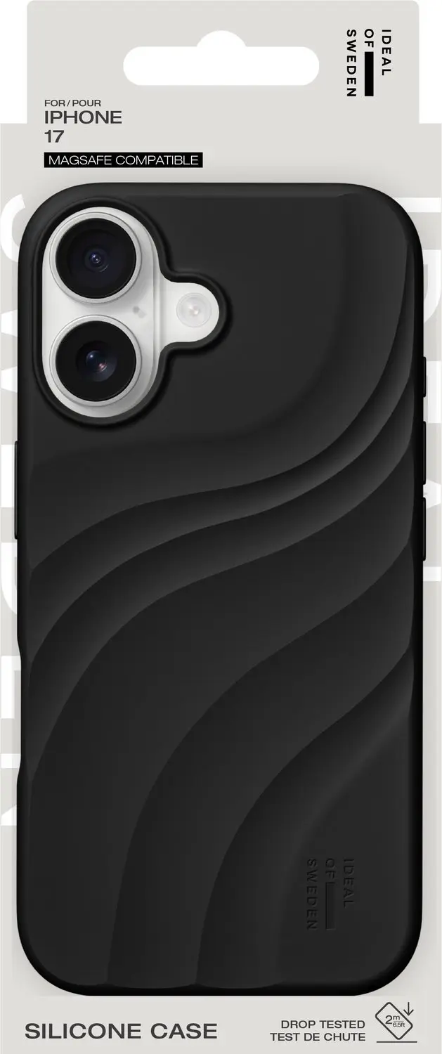iDeal of Sweden Soft Swirl Silicone Hoesje iPhone 17 - Zwart - afbeelding 4 van 6