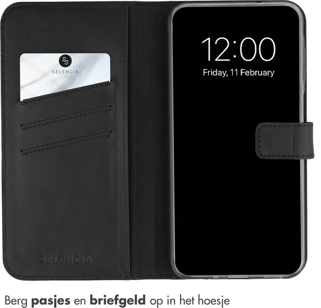 Selencia Bookcase Hoesje - Samsung Galaxy A27 - Zwart - afbeelding 3 van 5