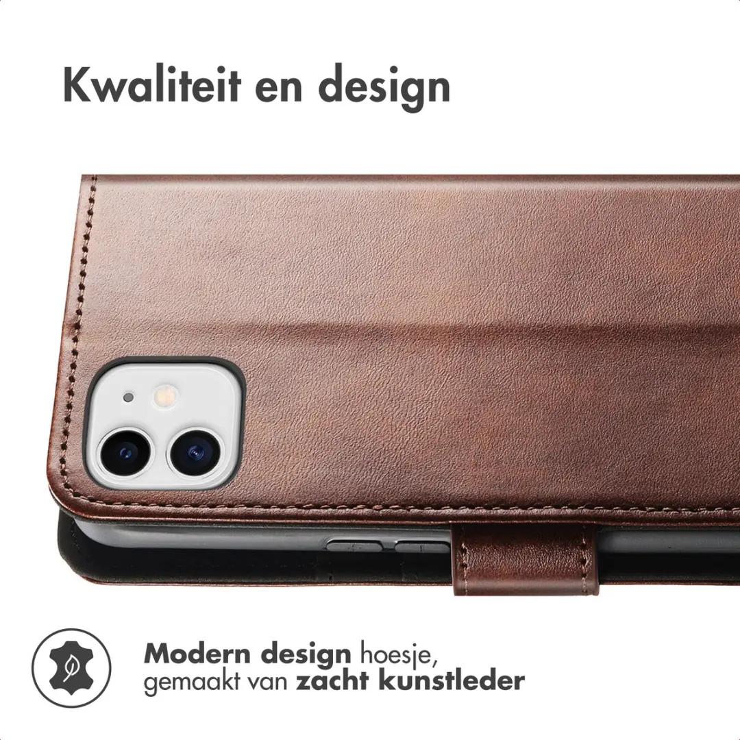Imoshion Luxe Bookcase Hoesje iPhone 11 - Donkerbruin - afbeelding 4 van 6