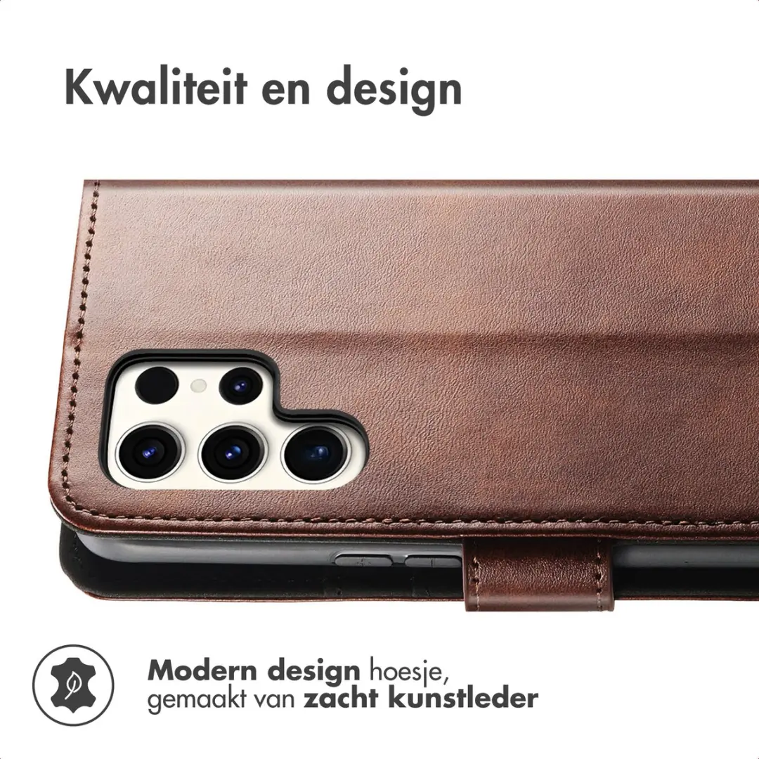 Imoshion Luxe Bookcase Hoesje - Samsung Galaxy S23 Ultra - Donkerbruin - afbeelding 3 van 6