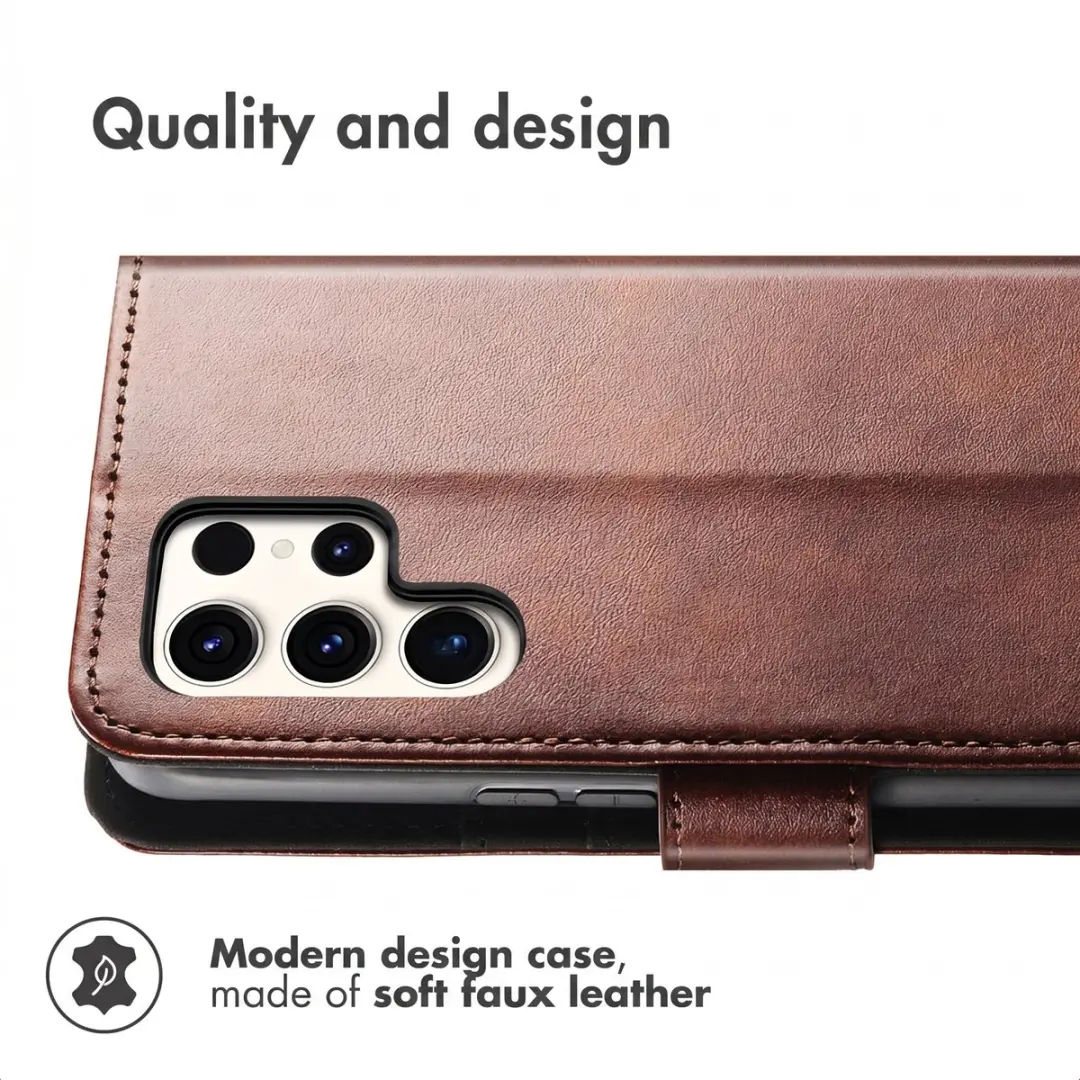 Imoshion Luxe Bookcase Hoesje - Samsung Galaxy S23 Ultra - Donkerbruin - afbeelding 4 van 6