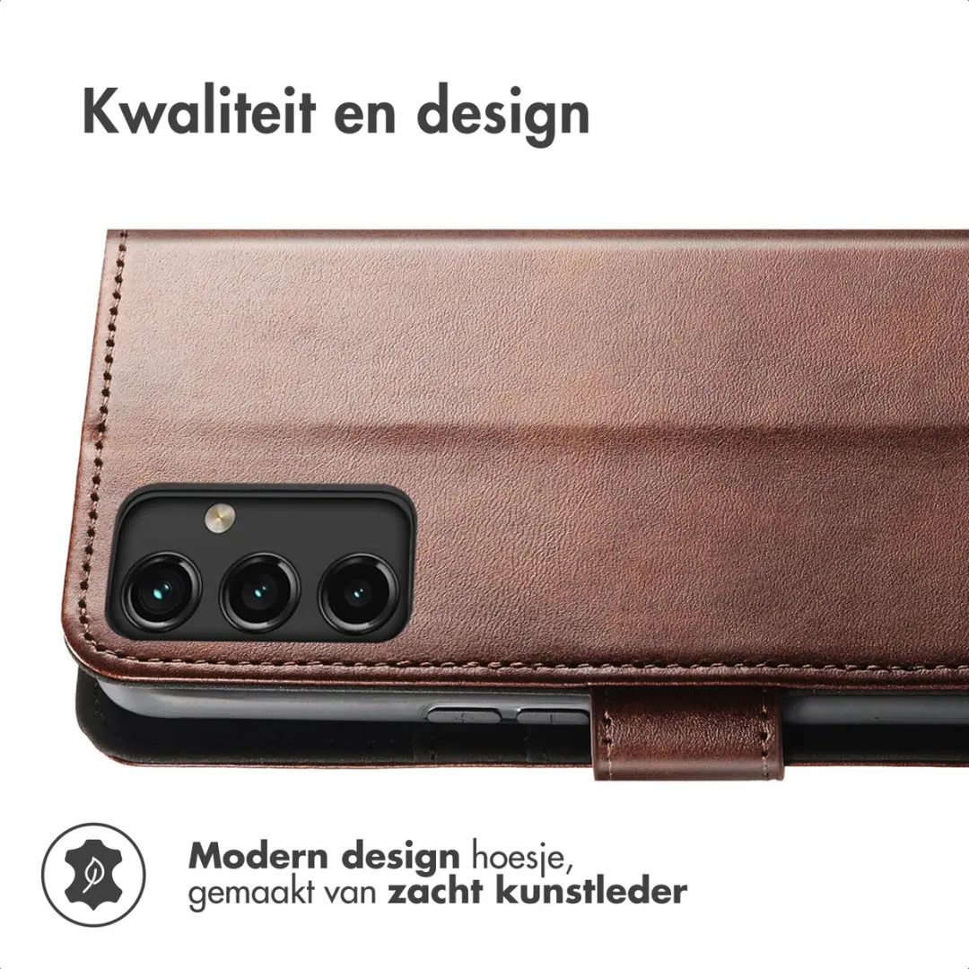 imoshion Luxe Bookcase Hoesje - Samsung Galaxy A14 4G - Donkerbruin - afbeelding 4 van 6