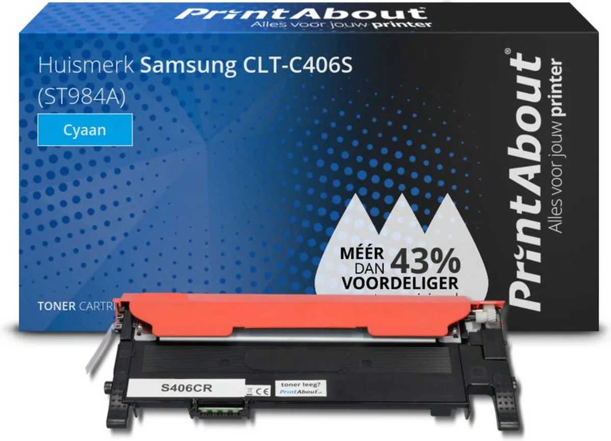PrintAbout CLT-C406S Toner Cyaan