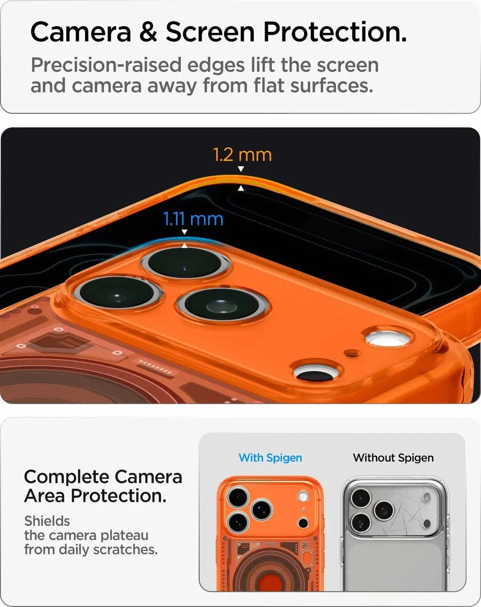 Spigen Ultra Hybrid MagFit iPhone 18 Pro Max Hoesje - Tangerina - afbeelding 3 van 6