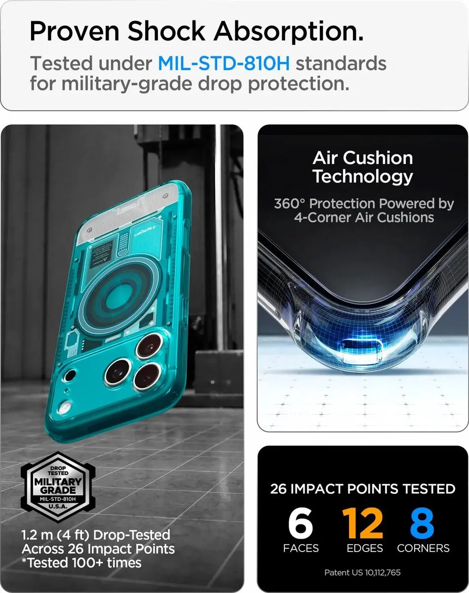 Spigen Ultra Hybrid MagFit iPhone 18 Pro/17 Pro Bondi Blauw - afbeelding 4 van 6