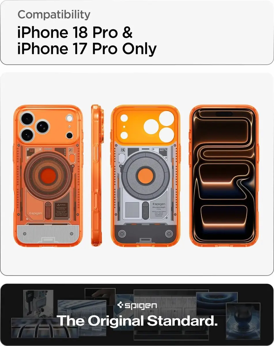 Spigen Ultra Hybrid MagFit iPhone 18 Pro/17 Pro - Tangerine - afbeelding 4 van 6