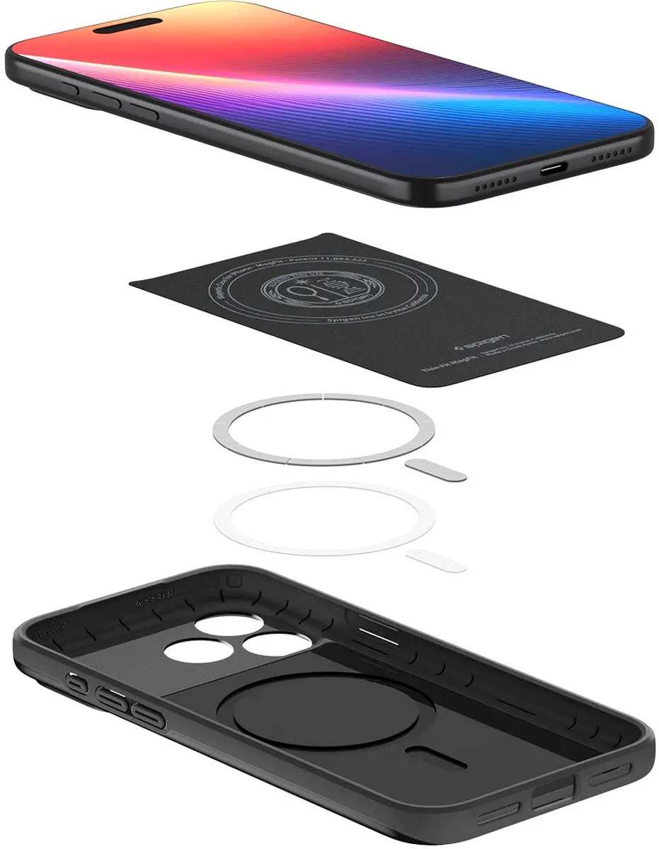 Spigen Thin Fit MagFit iPhone 18 Pro Max Hoesje - Zwart - afbeelding 3 van 6