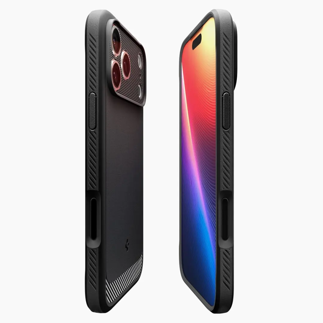 Spigen Rugged Armor MagFit iPhone 18 Pro Max Hoesje - Zwart - afbeelding 2 van 6