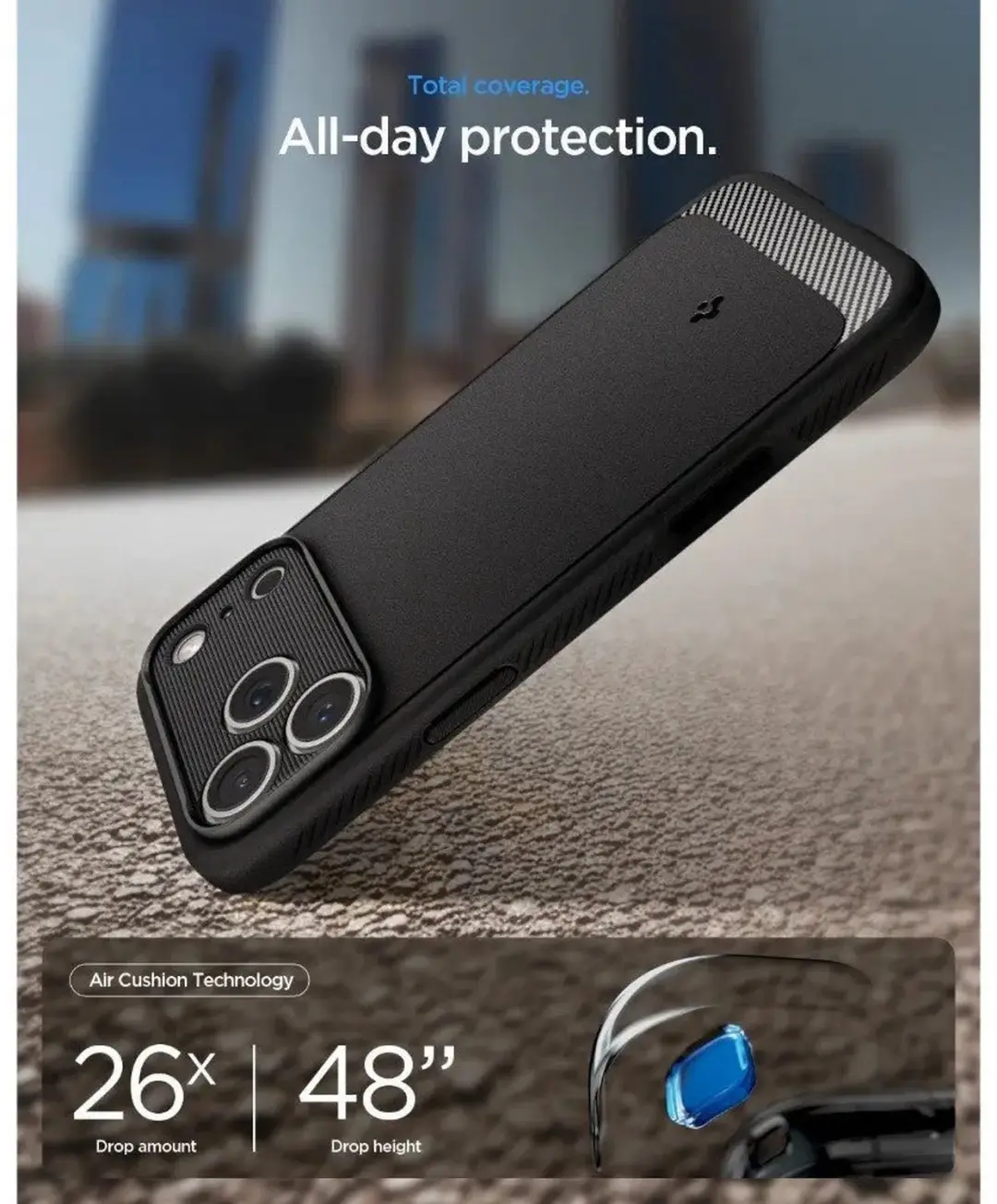 Spigen Rugged Armor MagFit iPhone 18 Pro Max Hoesje - Grijs - afbeelding 6 van 6