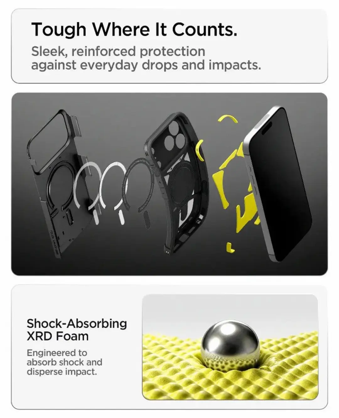 Spigen Tough Armor T MagFit Hoesje - iPhone 18 Pro Max - Gunmetal - afbeelding 6 van 6