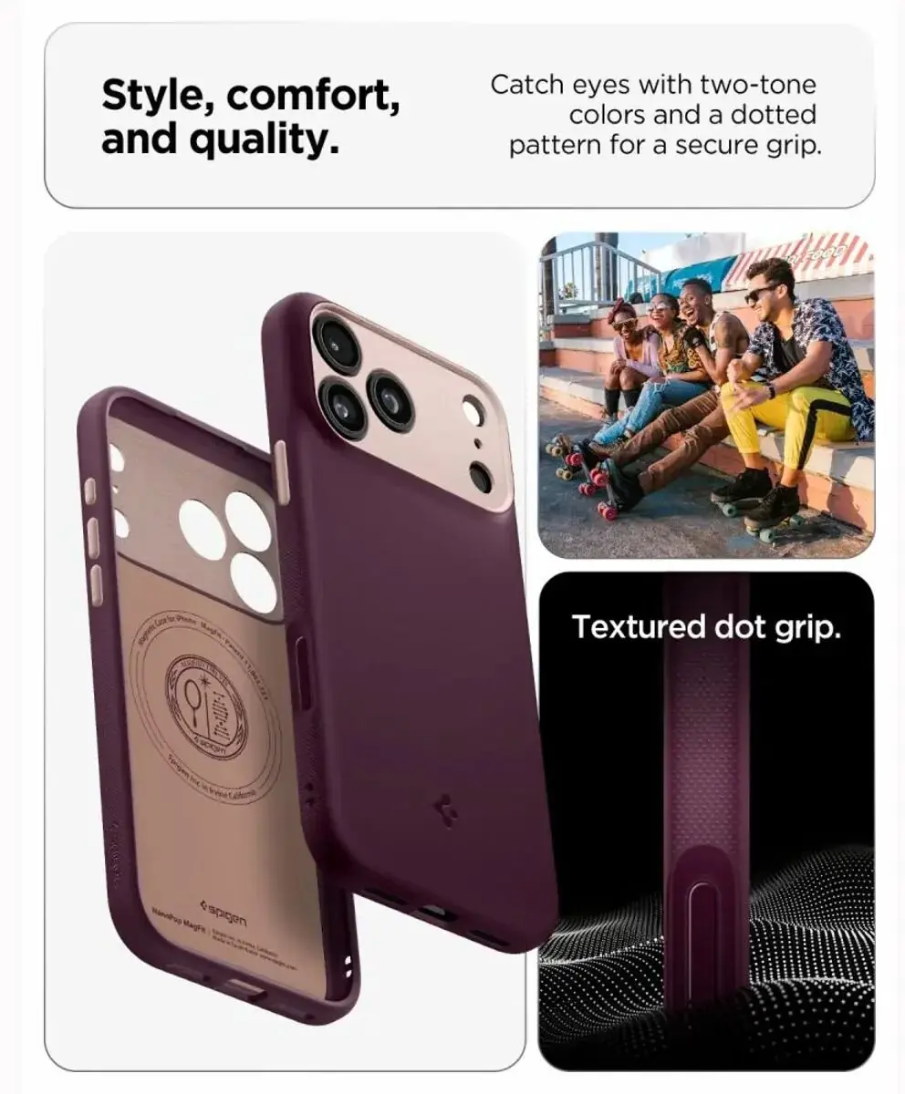 Spigen Nano Pop MagFit iPhone 18/17 Pro Max - MagSafe - Burgundy - afbeelding 6 van 6