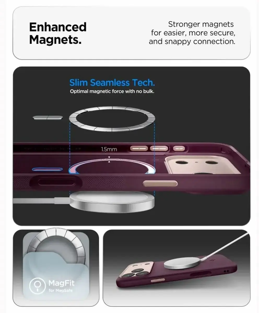 Spigen Nano Pop MagFit iPhone 18/17 Pro Max - MagSafe - Burgundy - afbeelding 4 van 6