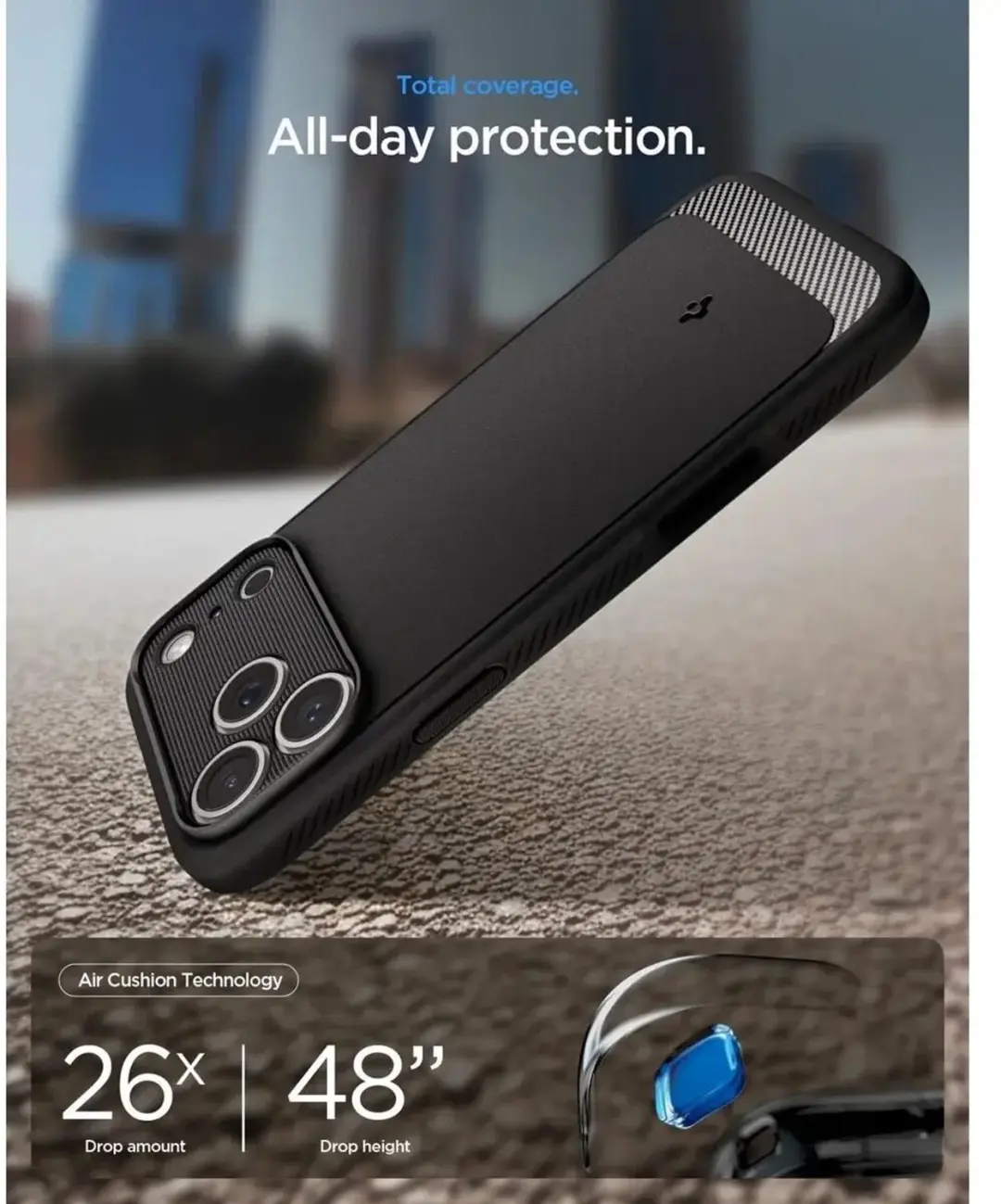 Spigen Rugged Armor MagFit iPhone 18 Pro Hoesje - Zwart - afbeelding 2 van 6