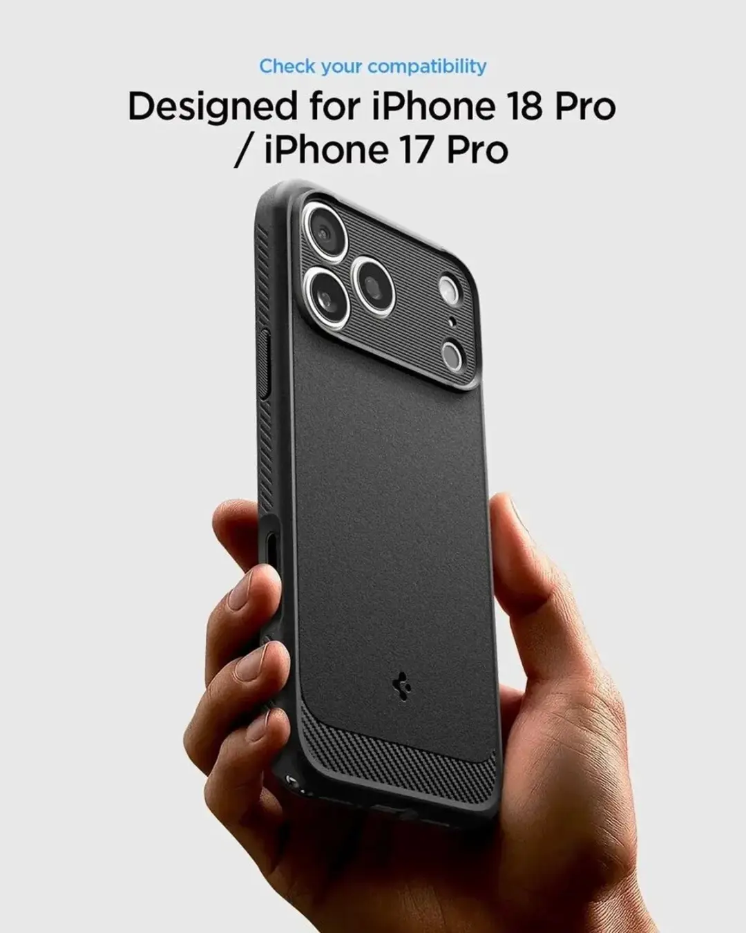 Spigen Rugged Armor MagFit iPhone 18 Pro Hoesje - Zwart - afbeelding 4 van 6