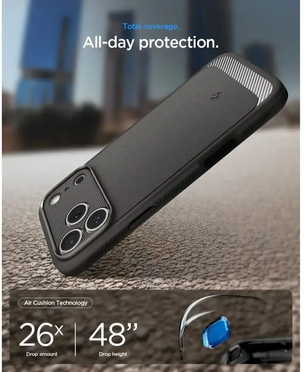 Spigen Rugged Armor MagFit iPhone 18 Pro Hoesje - Grijs - afbeelding 6 van 6