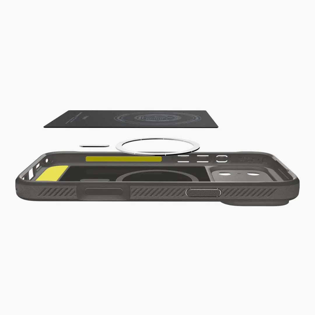 Spigen Rugged Armor MagFit iPhone 18 Pro Hoesje - Grijs - afbeelding 5 van 6