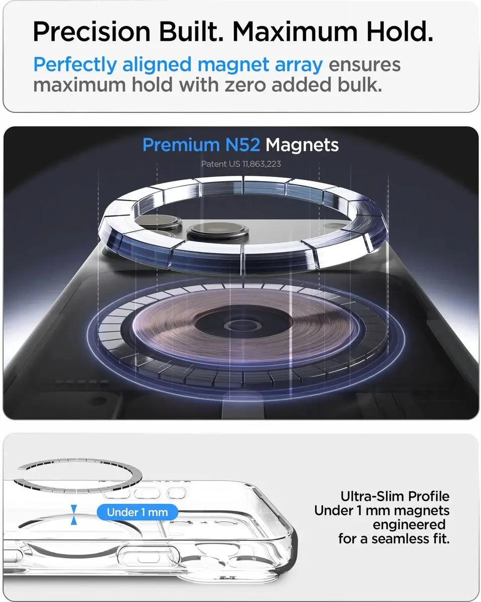 Spigen Ultra Hybrid MagFit iPhone 18 Pro/17 Pro - Wit - afbeelding 6 van 6