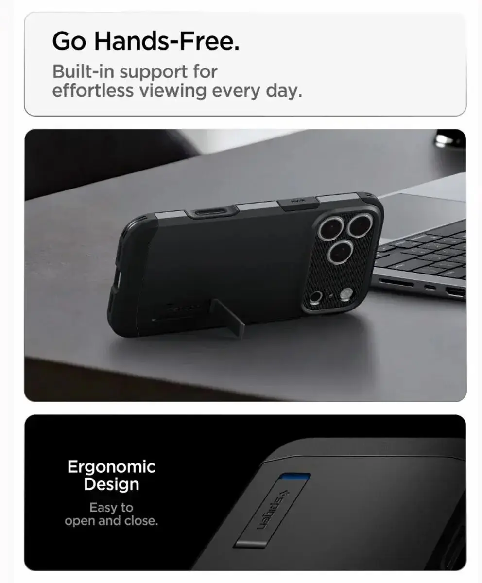 Spigen Tough Armor T MagFit iPhone 18 Pro/17 Pro - Zwart - afbeelding 5 van 6