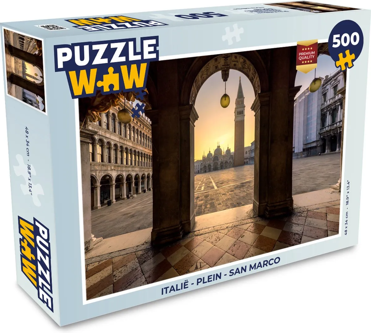 PuzzleWow Italië Plein San Marco Legpuzzel 500 Stuks