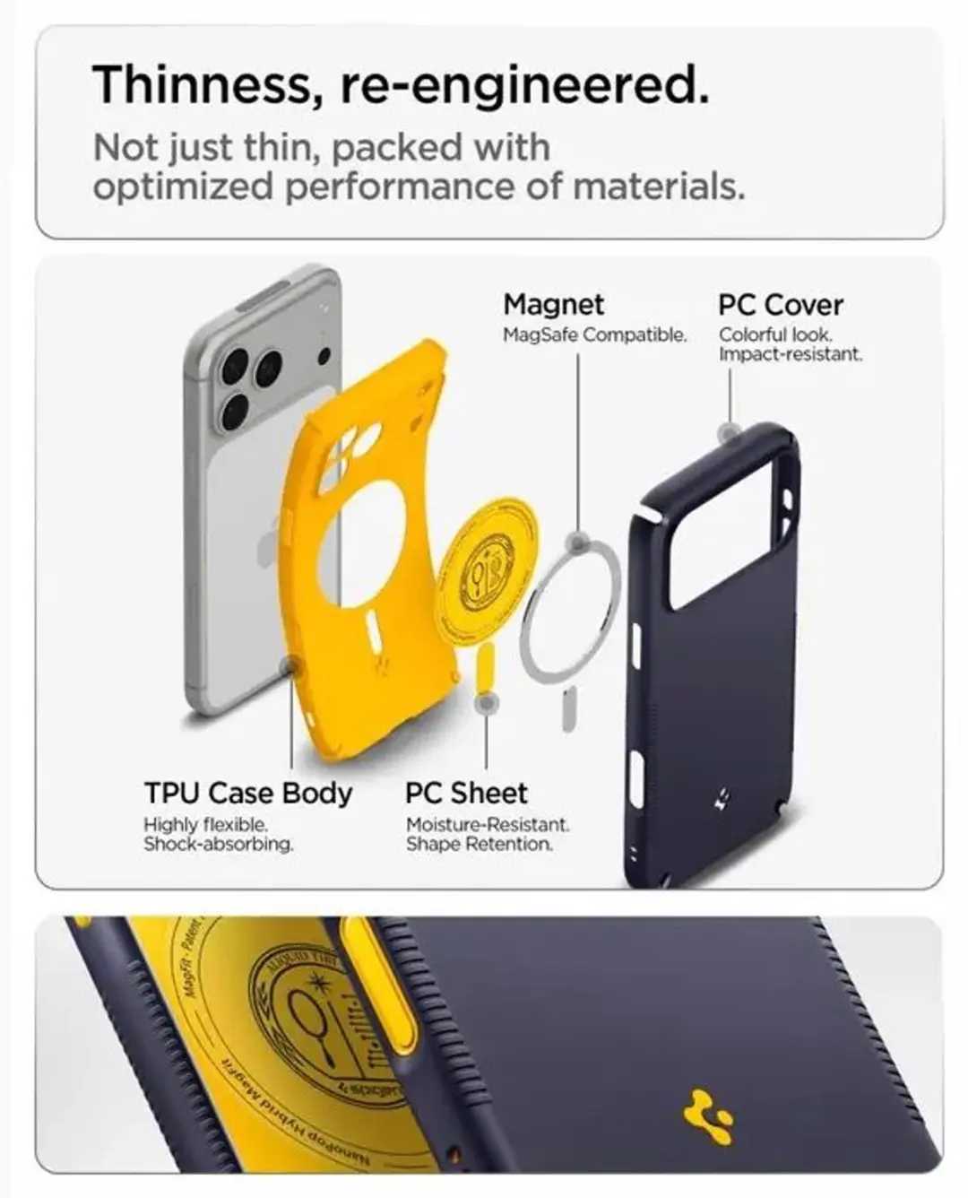 Spigen Nano Pop Hybrid MagFit iPhone 18 Pro/17 Pro - Blauw - afbeelding 5 van 6