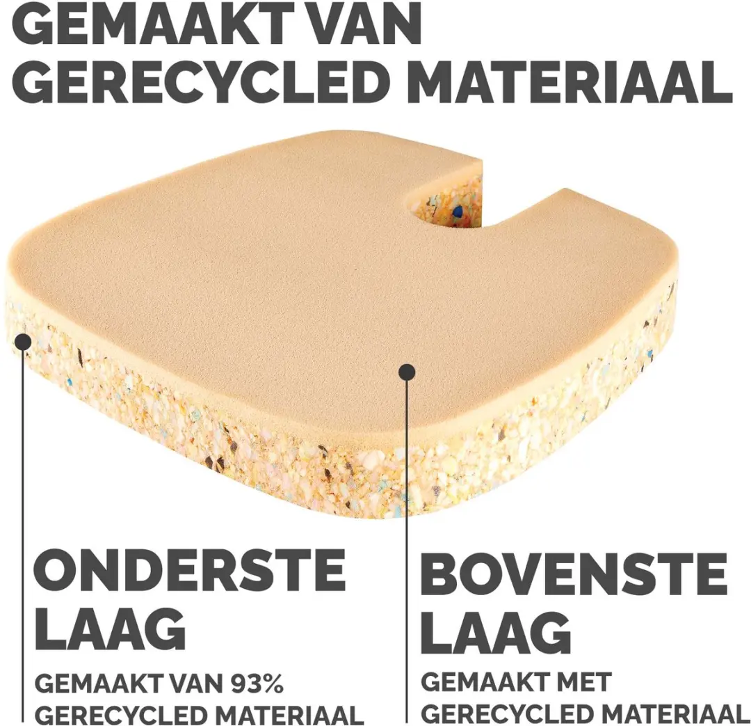 Fellowes Breyta Zitkussen 43x43cm - Zwart - afbeelding 3 van 6