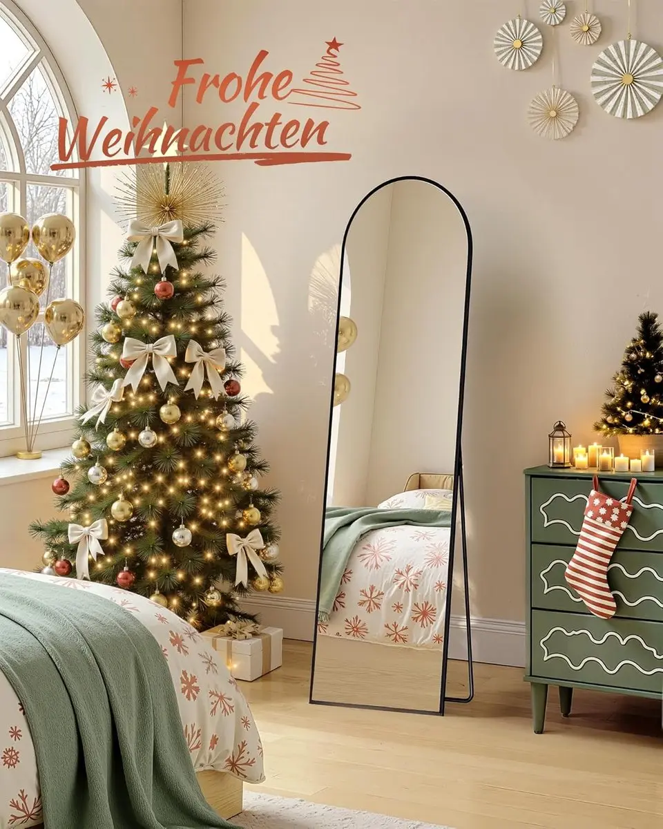 Songmics LFM035B01 Staande Spiegel 150x40cm - Zwart - afbeelding 4 van 6