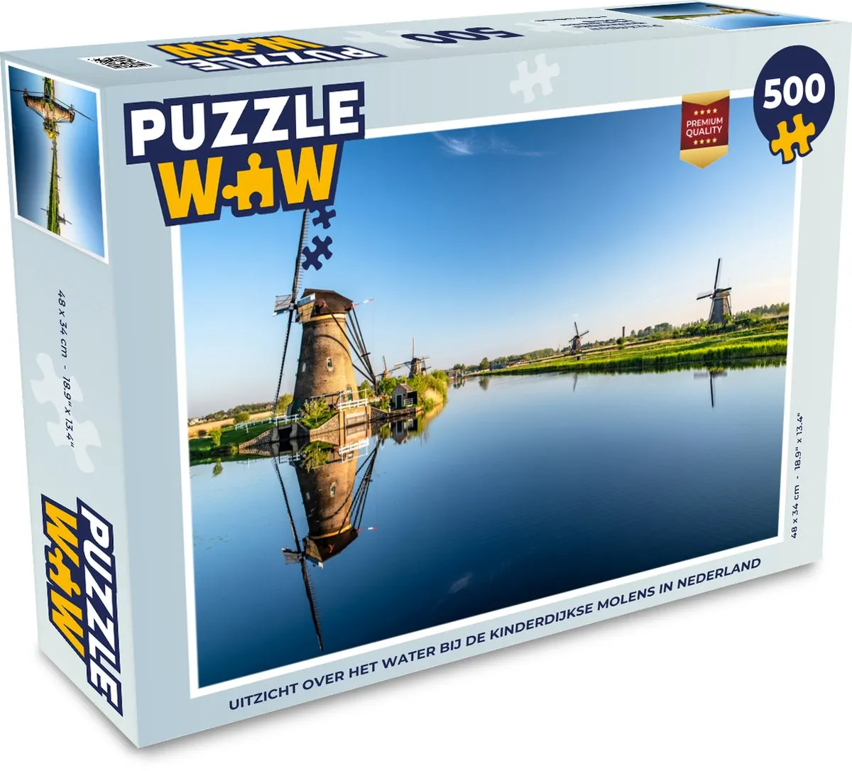 PuzzleWow Holland Water Legpuzzel 500 Stuks - Multicolor