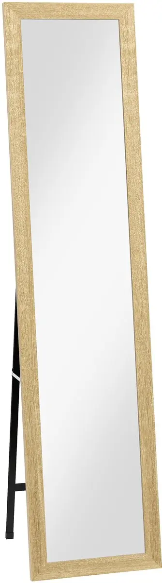 HOMCOM-Volle Spiegel-MDF-37x157cm-Bois naturel