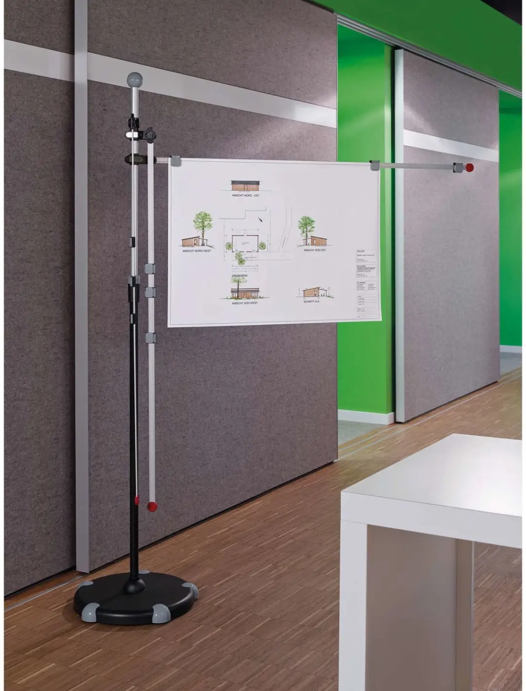 MAUL Presenteer Mobiel 132cm A0 - Zilver - afbeelding 5 van 6