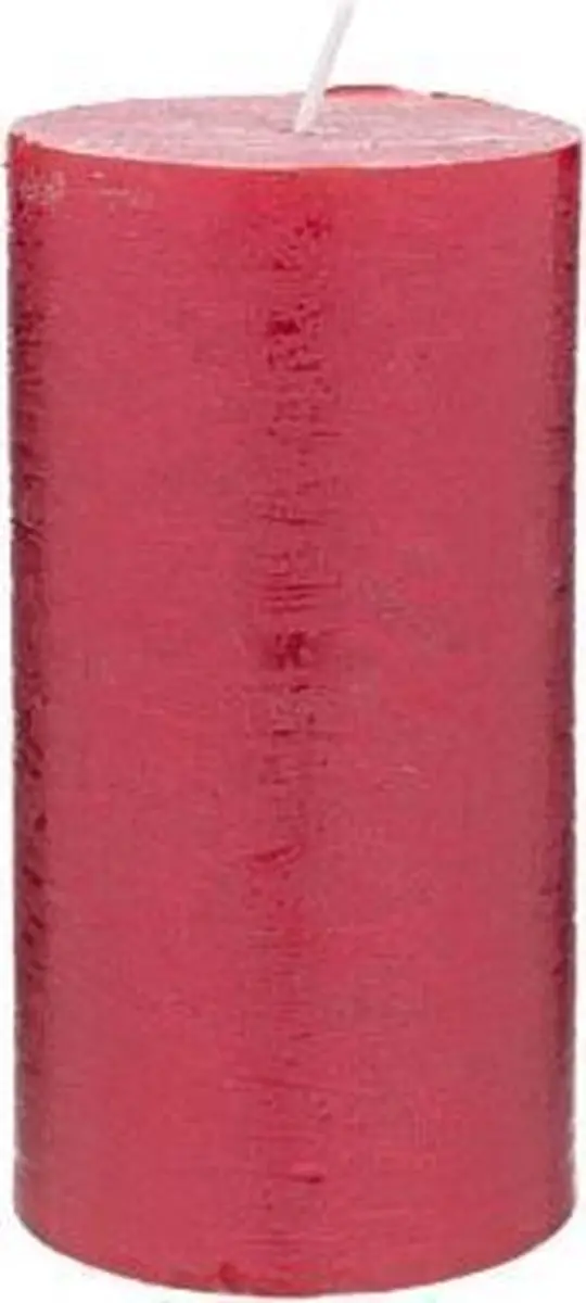 Rustic Cylinderkaars rood (13 cm)