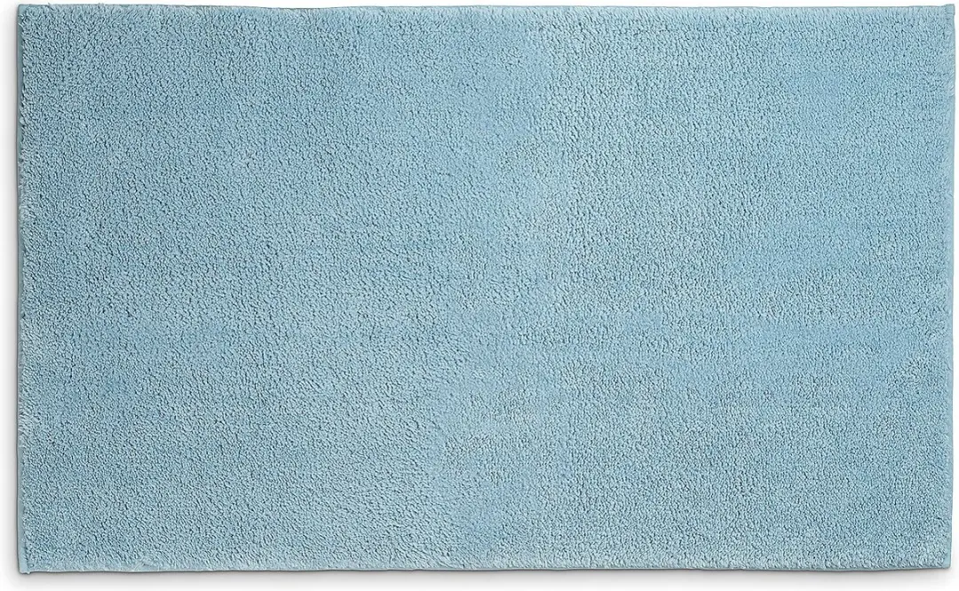 Badmat, 80 x 50 cm, Polyester, IJs Blauw